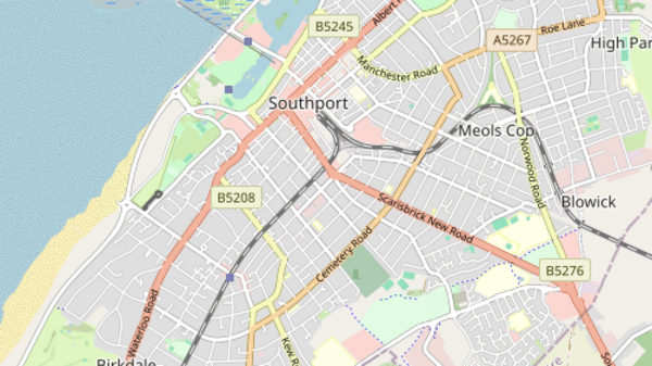 Map of Southport